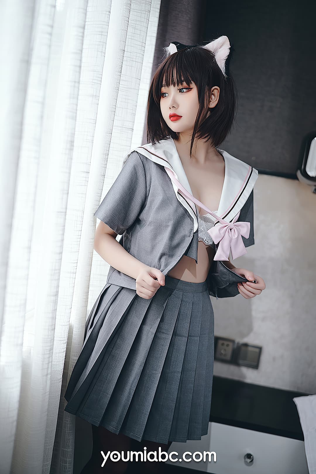 014 您的蛋蛋 – 尤蜜 制服猫娘 43P 834M插图