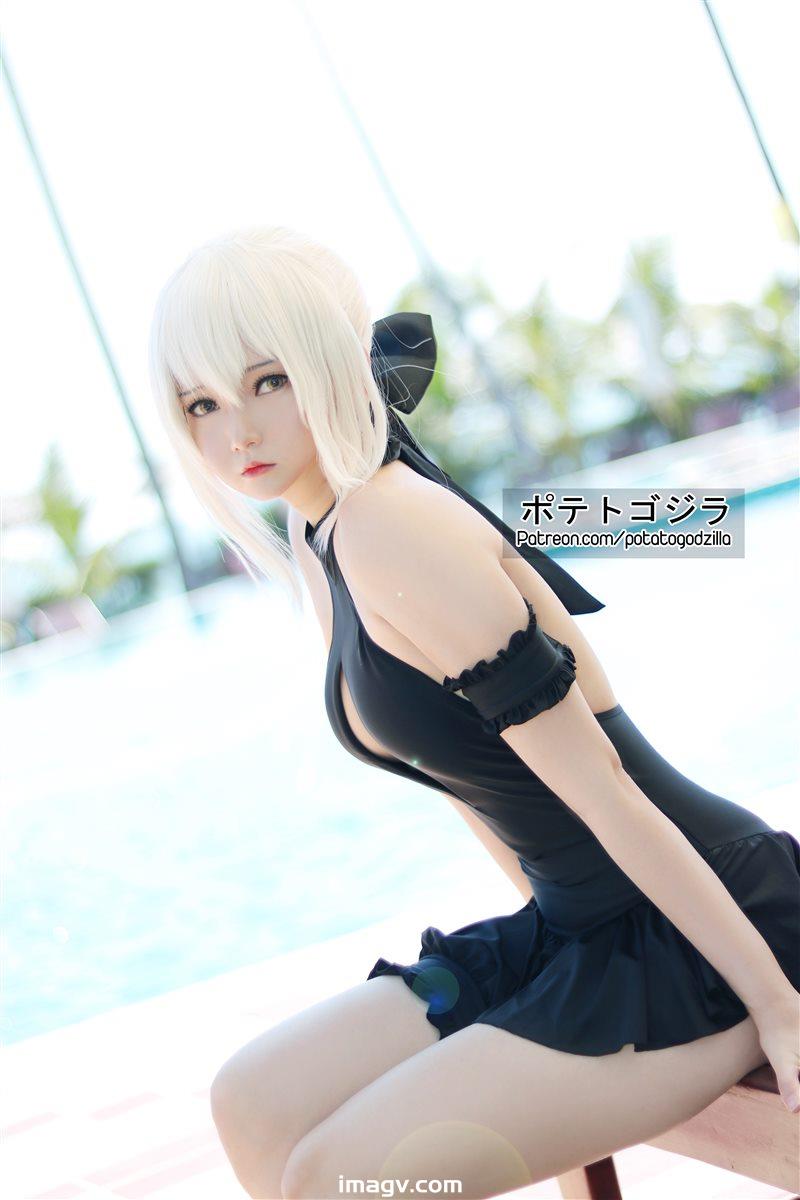 Potato Godzilla – Saber Alter Swimsuit [18P／109MB]插圖 