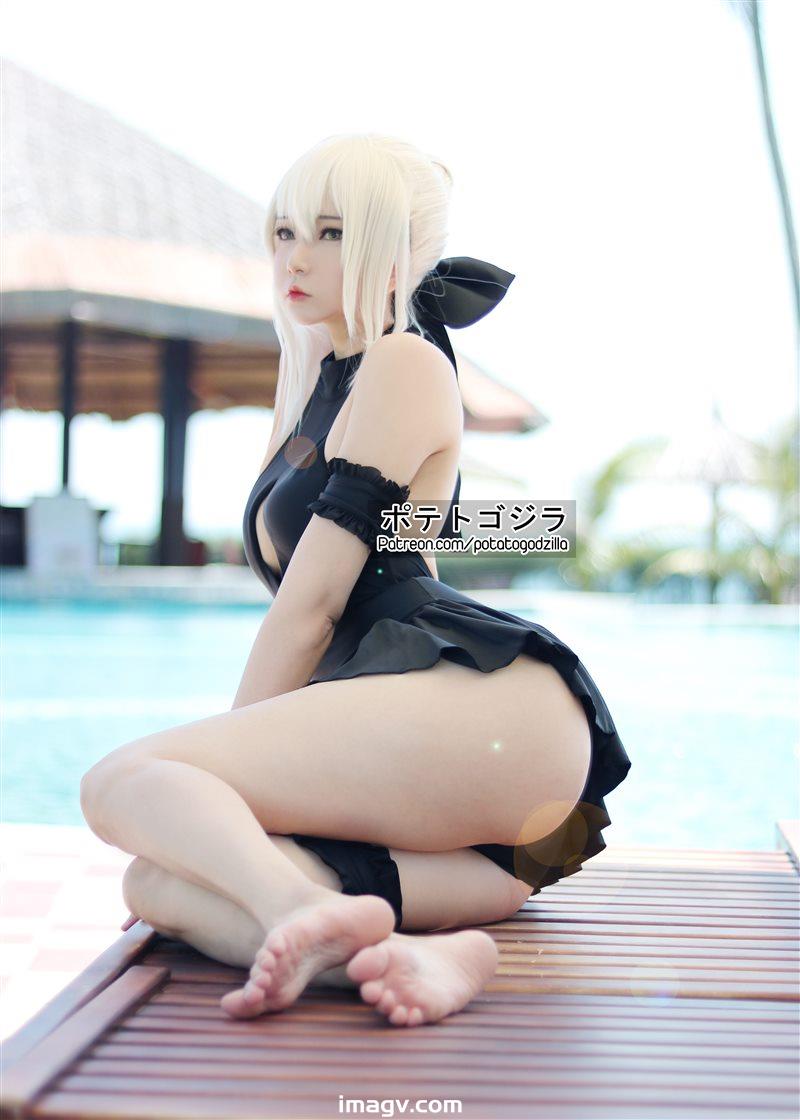 Potato Godzilla – Saber Alter Swimsuit [18P／109MB]插圖 