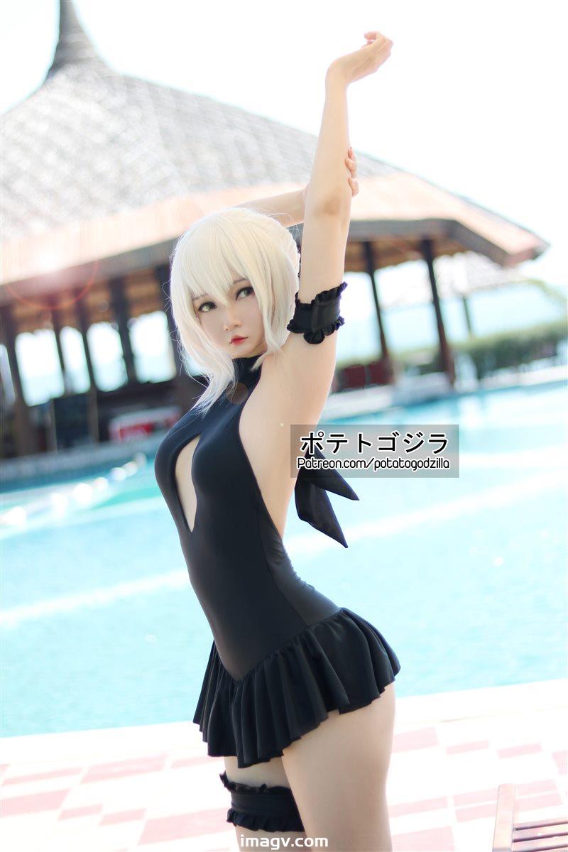 Potato Godzilla – Saber Alter Swimsuit [18P／109MB]插圖 