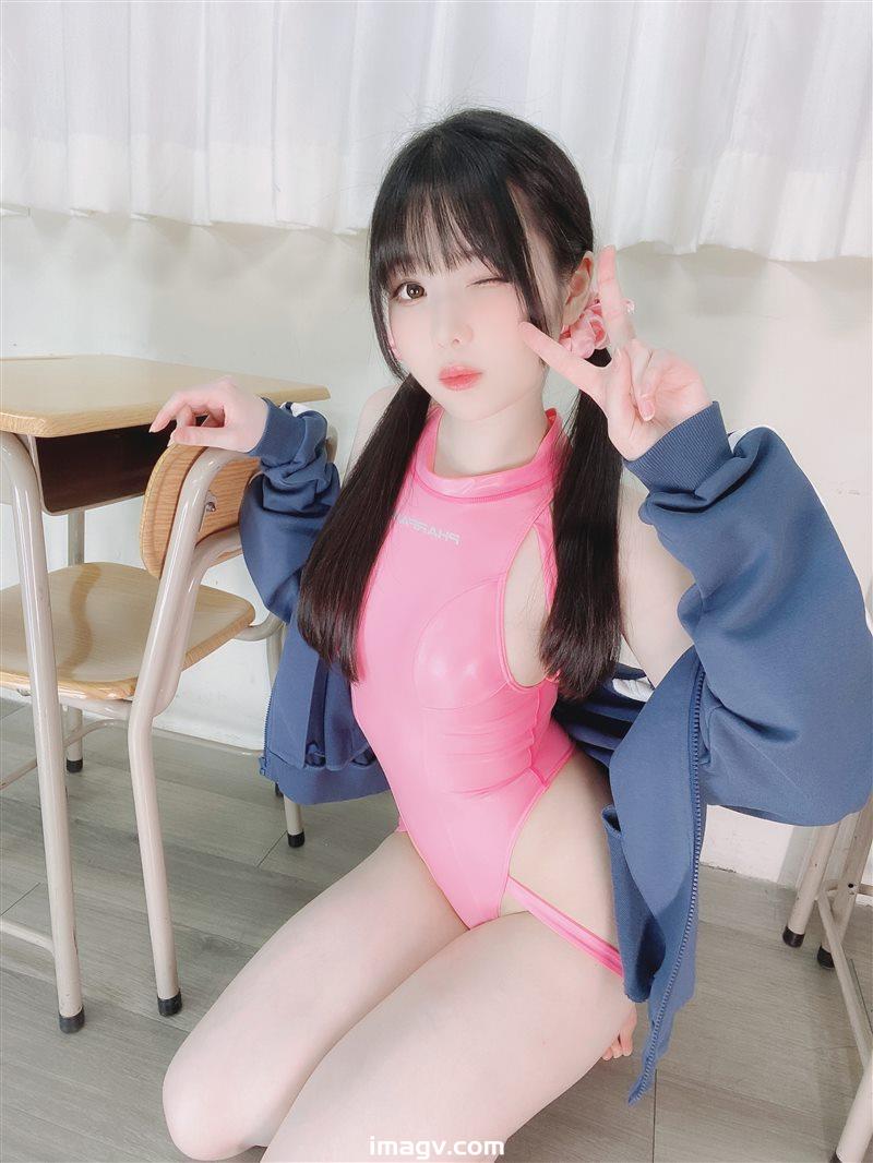 霜月shimo – Pink Swimsuit 粉色泳装 [21P／100MB]插圖 