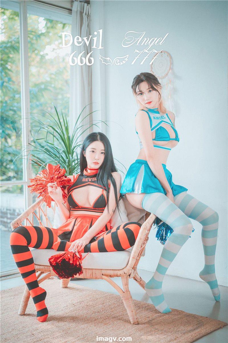 DJAWA Photo NO.057 – Tae Ri (태리) & Bomi (보미) – “Devil 666 & Angel 777”[81P-1.40GB]插圖 