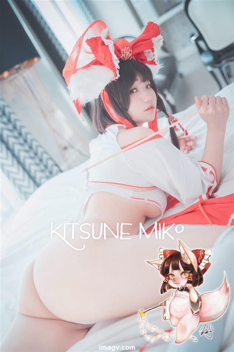 DJAWA Photo NO.131 – Mimmi (밈미) – Kitsune Miko (A ver)[65P-557MB]插圖 